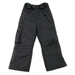 Sport Essentials Cargo Snow Pants Kids 4 Black Insulated Nylon Winter Outdoor
